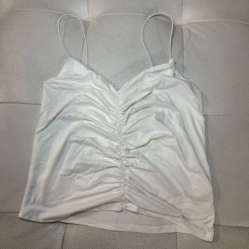 Gaze White Camisole Top with Elegant Simplicity